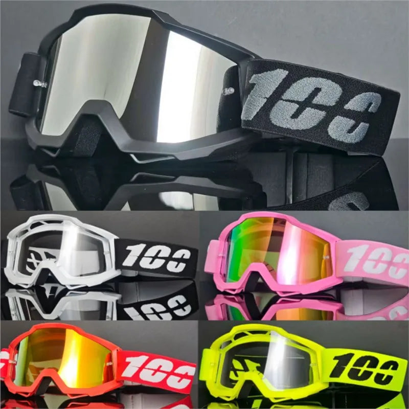 Gafas de Motocross MX Todoterreno, Antipolvo, Antiviento, con Lentes de PC para Casco de Carreras de Motocross