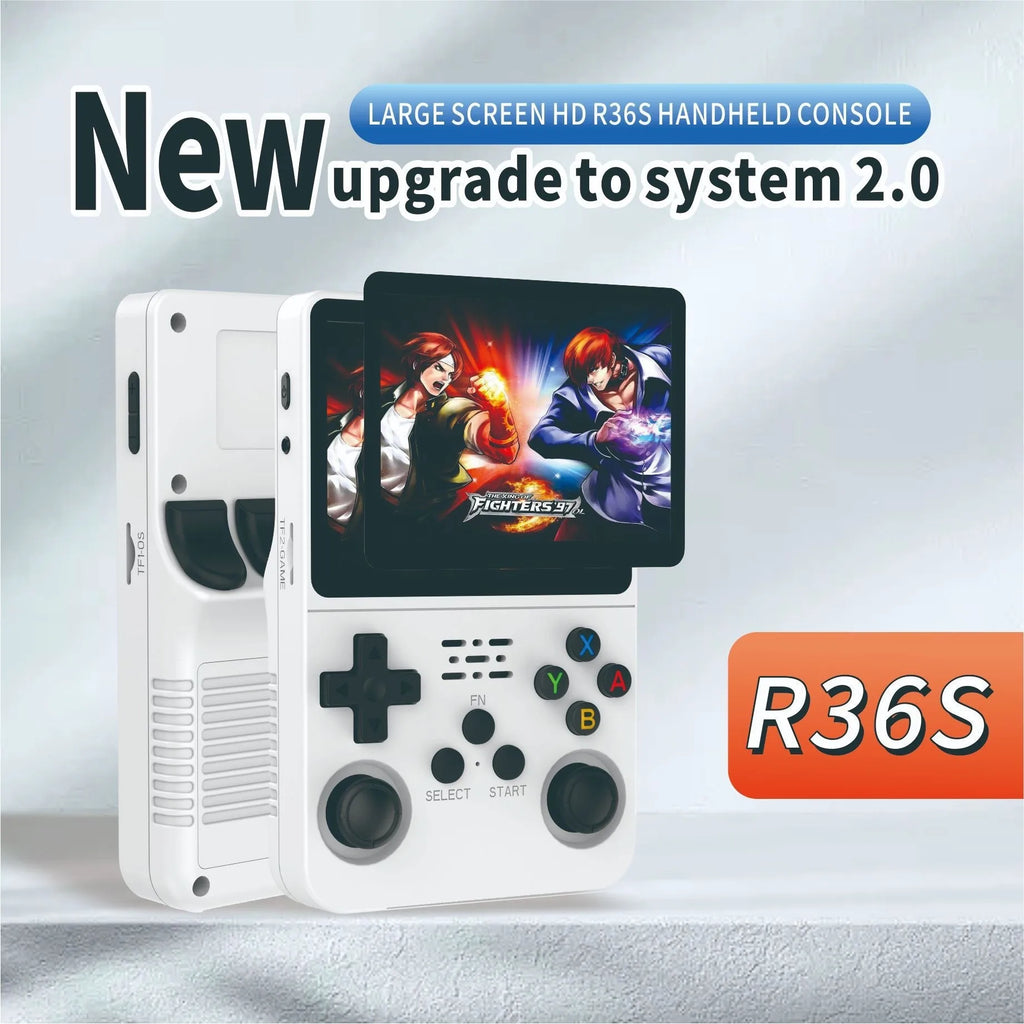 Consola de juegos portátil retro R36S, pantalla IPS de 3.5", 64GB, más de 15000 juegos, reproductor de video de bolsillo para niños y adultos
