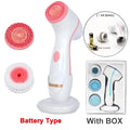 Cepillo de Limpieza Facial Eléctrico Ultrasónico 3 en 1, Masajeador Facial Giratorio Sónico, Herramienta de Limpieza Profunda para el Cuidado de la Piel