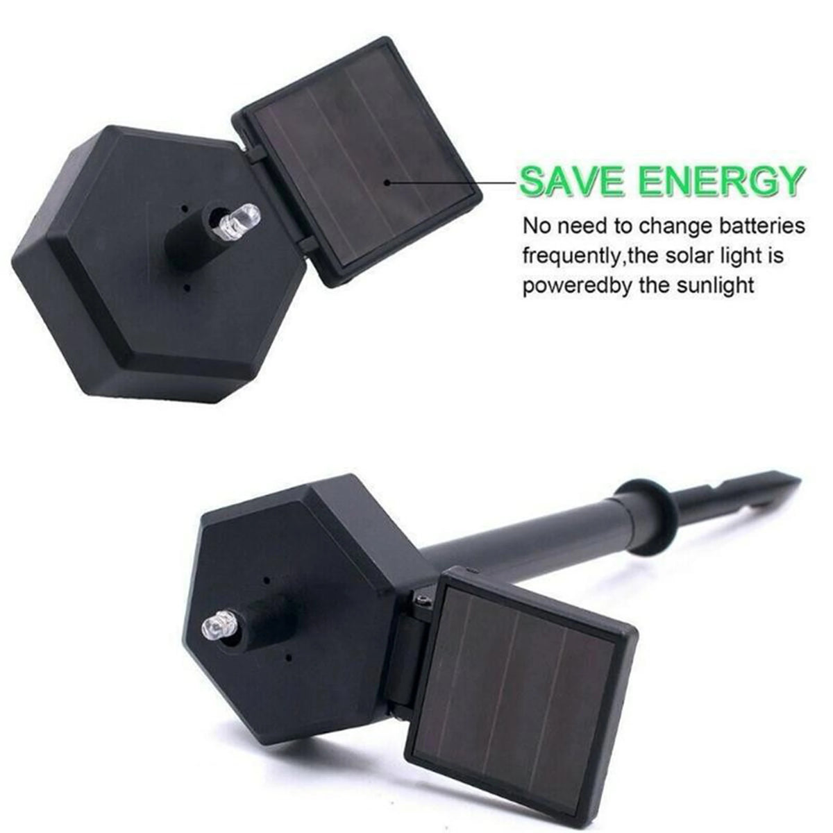 2 Packs Outdoor LED Owl Lawn Lamps Solar Garden Stake Light Plug-In Courtyard Ground Solar Energy Decoration