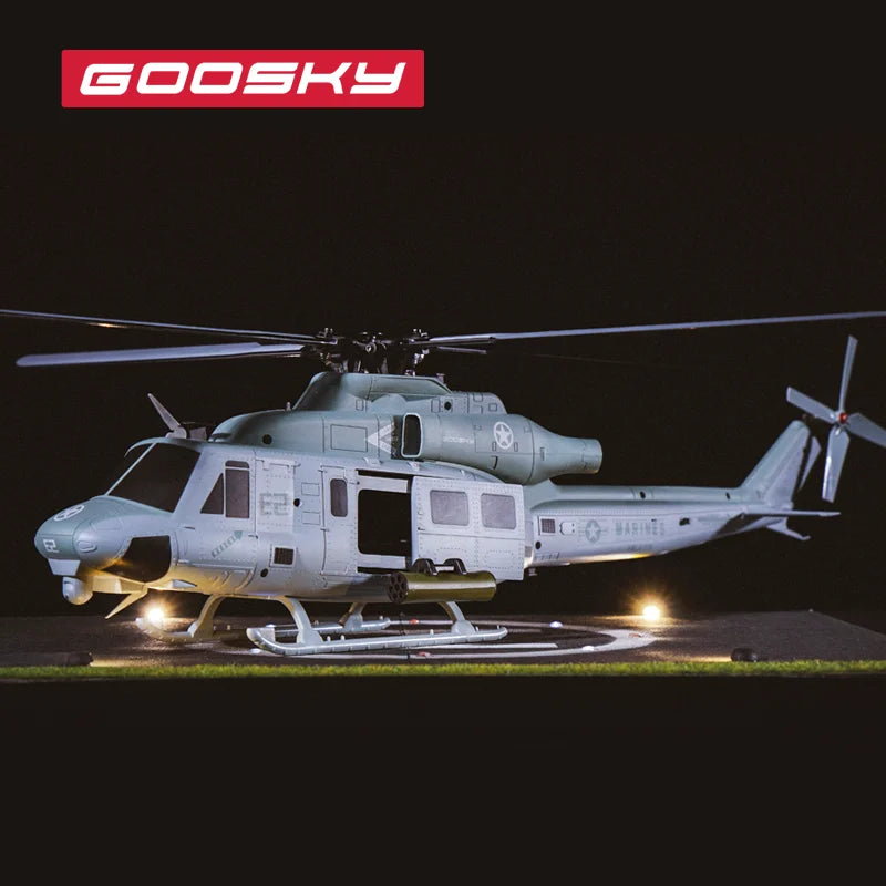 Helicóptero RC GOOSKY E2 GPS Edición Militar, Modelo a Escala, Apariencia Realista, Posicionamiento GPS, Perfecto para Entusiastas del Vuelo RC