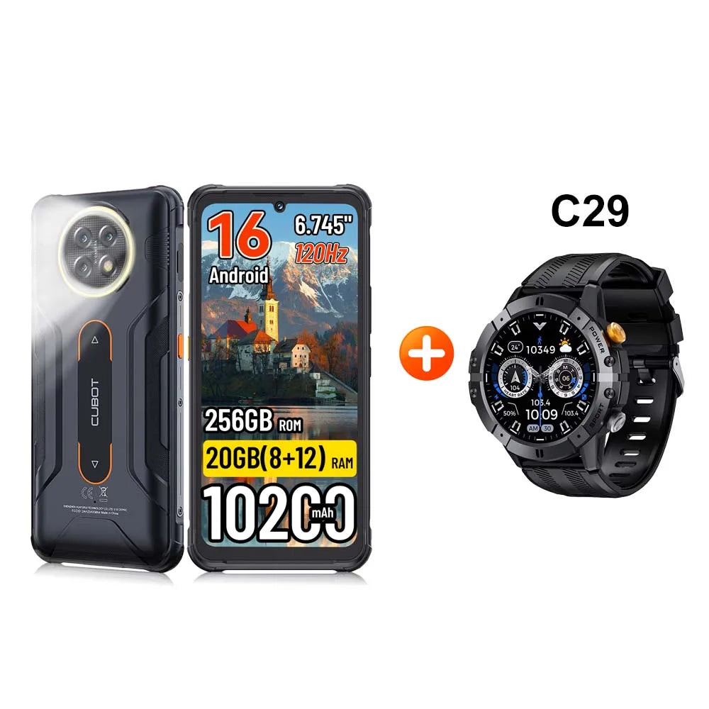 [Envío desde Polonia] Cubot KingKong ACE 5 Android 16 Smartphone ultrarresistente 10200mAh 20GB(8+12) RAM 256GB ROM 6.745" 120Hz NFC