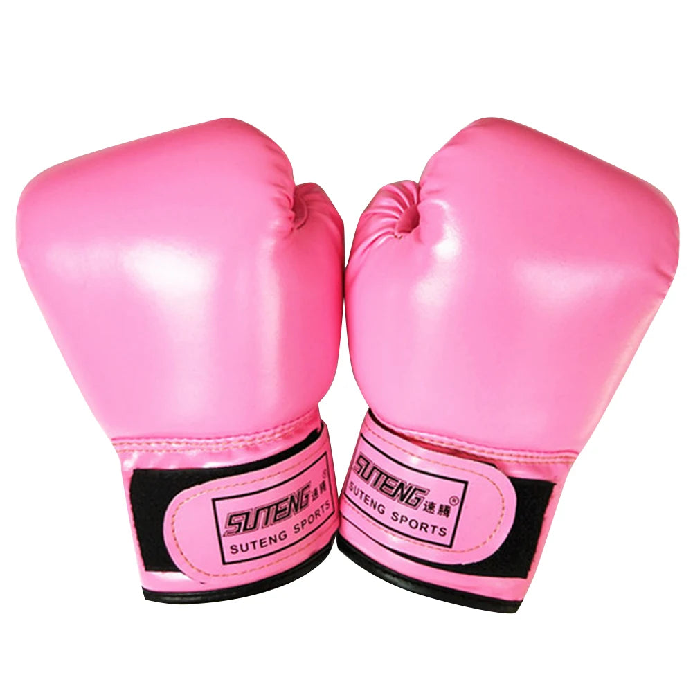 Guantes de boxeo para niños, manoplas de entrenamiento de golpeo, Kickboxing, Lucha, Fitness, Protector de mano para golpear, Azul, Negro, Rojo, 2 piezas