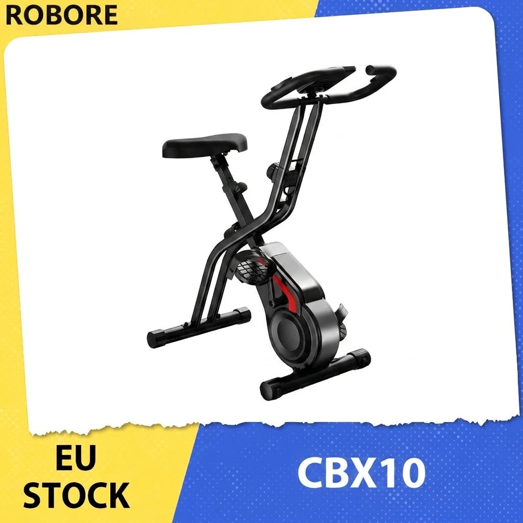 Bicicleta estática ROBORE para el hogar, resistencia magnética silenciosa, 8 niveles ajustables, asiento y manillar ajustables, carga máxima 136 kg, pantalla LCD, asiento de PU transpirable, entrenador de fitness cardiovas