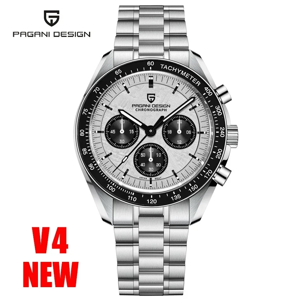 PAGANI DESIGN 2026 Nuevos Relojes de Hombre Reloj de Cuarzo de Lujo Superior para Hombres Cronógrafo de Velocidad con Fecha Automática Reloj de Pulsera con Espejo de Zafiro AR
