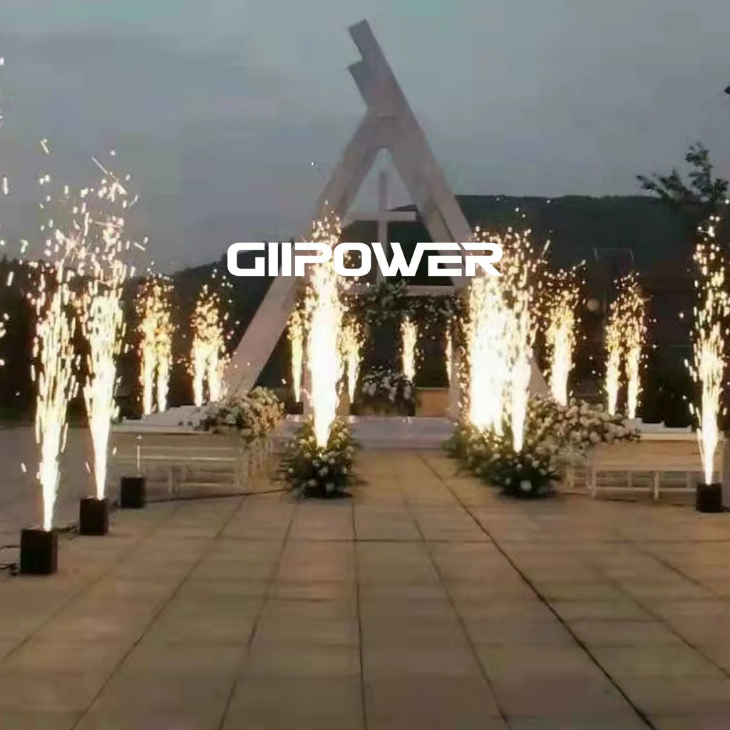 1- 200 bolsas Ti polvo 200g máquina de chispa fría Dmx máquina de fuegos artificiales brillantes fríos máquina de chispas frías tarjeta boda