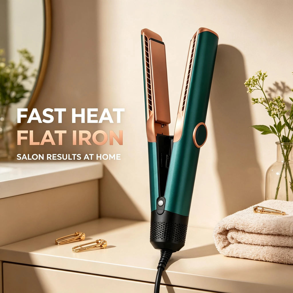 2 en 1: plancha para alisar el cabello y secador profesional, con calentamiento rápido, ideal para peinar el cabello, no daña el cabello, tanto si está húmedo como seco, herramienta para uso en salones de belleza y en cas