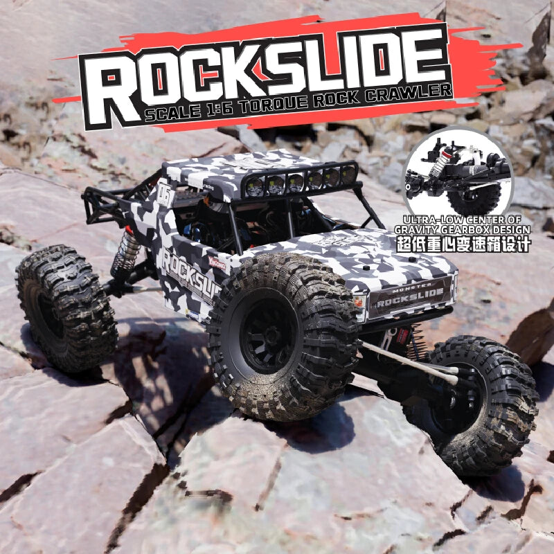 Yikong Yk4061 Rc Rock Crawler, vehículo todoterreno eléctrico 4x4 a escala 1:6, modelo de coche de control remoto con centro de gravedad bajo.