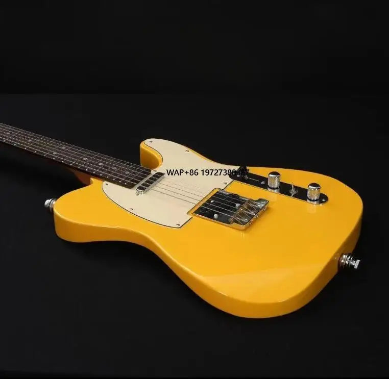 Listo para enviar guitarra eléctrica TL de 39 pulgadas de alta gama, parte superior sólida, lados de aliso, acabado brillante, 6 cuerdas, alta calidad