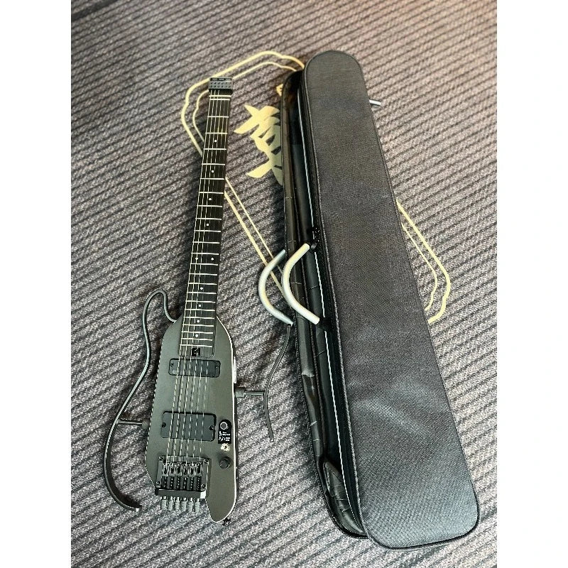 Donner HUSH-X PRO Guitarra Eléctrica Portátil sin Cabezal de 38 Pulgadas con Tecnología Lock y Diseño Zero Rock Starter