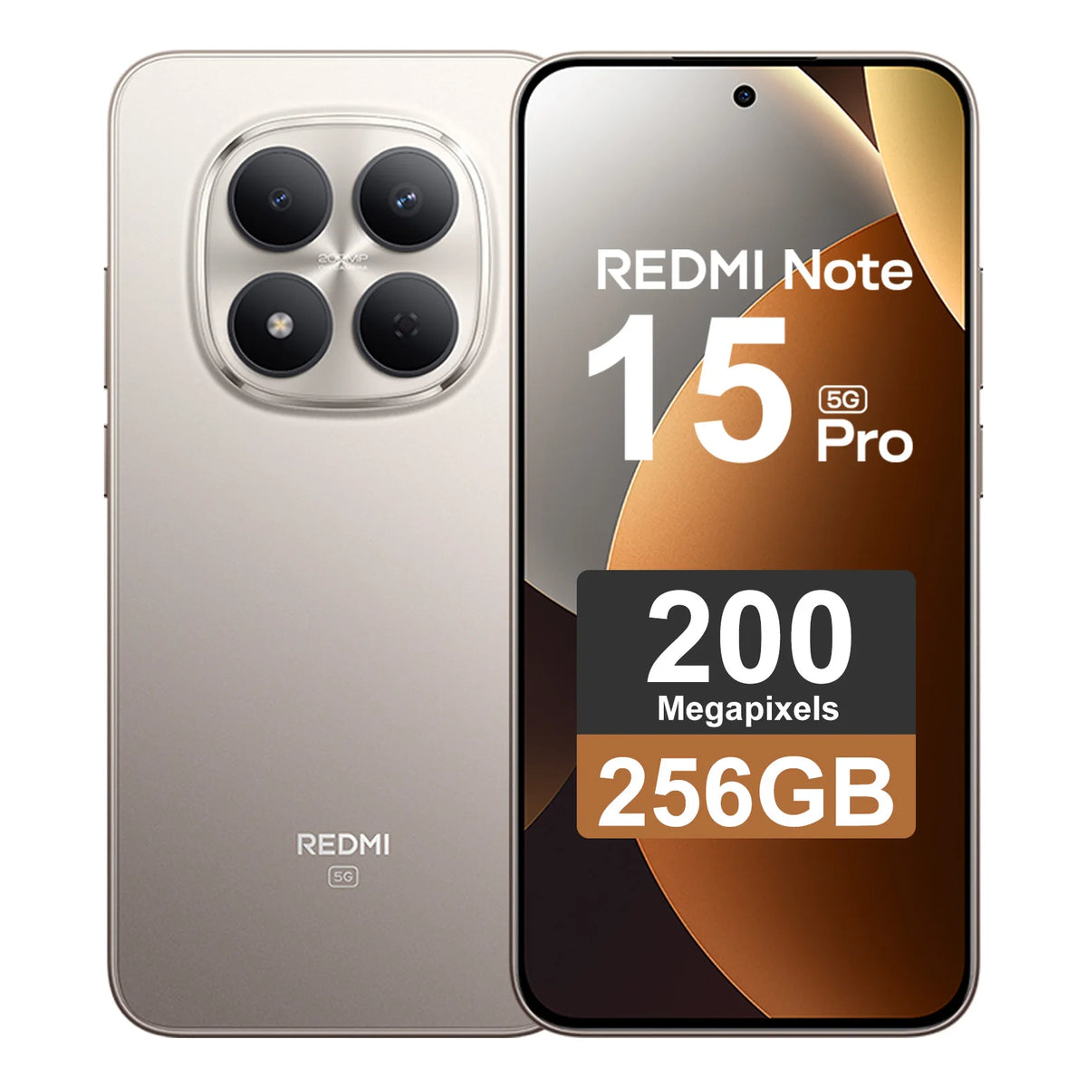Smartphone Xiaomi REDMI Note 15 Pro 5G Versión Global MTK Dimensity 7400-Ultra 6,83" Cámara trasera de 200MP, cámara frontal de 20MP, 120Hz, 6580mAh, carga rápida de 45W