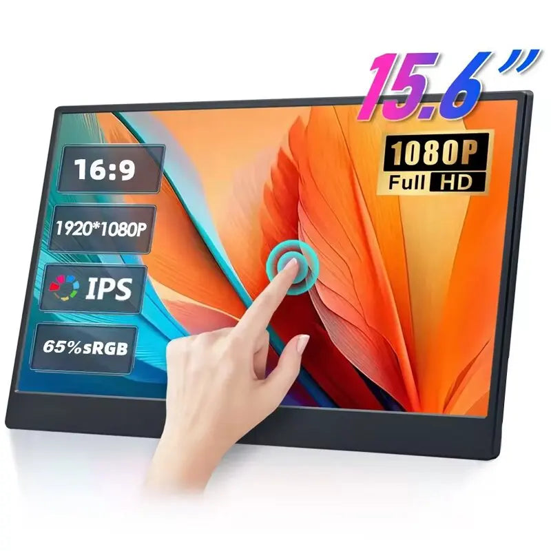 Monitor Portátil Táctil LANLIPU de 14/15.6/16 Pulgadas 1920*1200 para Teléfono Celular, Laptop, Xbox, PS4/5, Switch, Pantalla de Extensión para Computadora