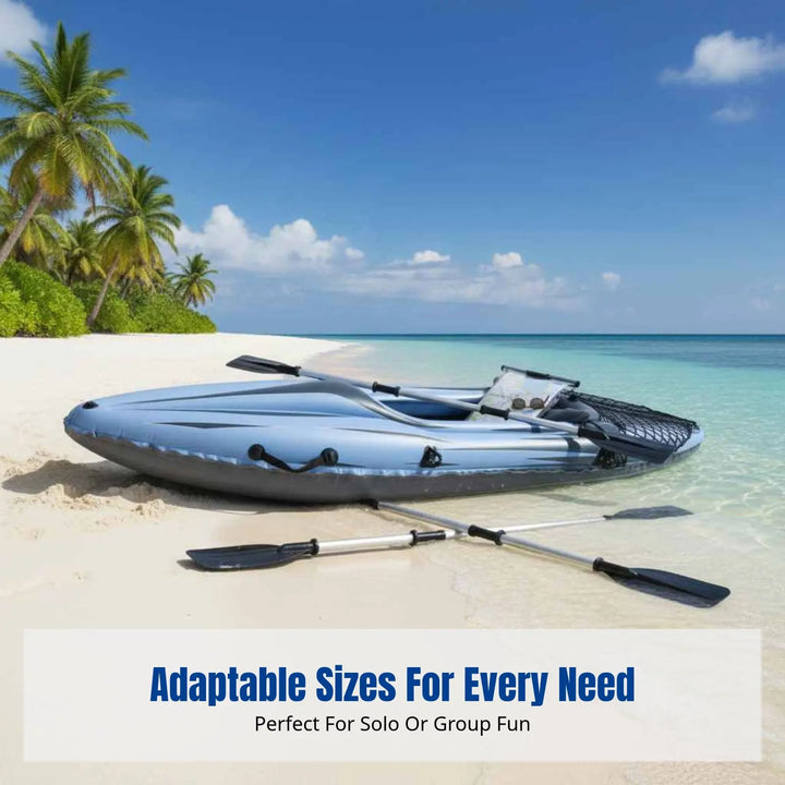 Canoa Inflable Plegable, Kayak Reforzado, Balsa Resistente al Desgaste para Uso Individual o Doble, Pesca, Navegación