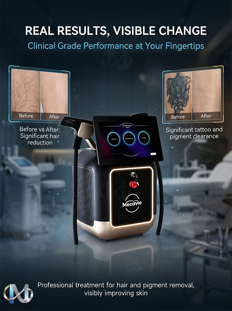 Máquina de Depilación Láser de Diodo con Tecnología FAC de 5000W, Máquina de Eliminación de Tatuajes con Láser de Picosegundos, Disponible para Todo Tipo de Piel, Equipo de Belleza