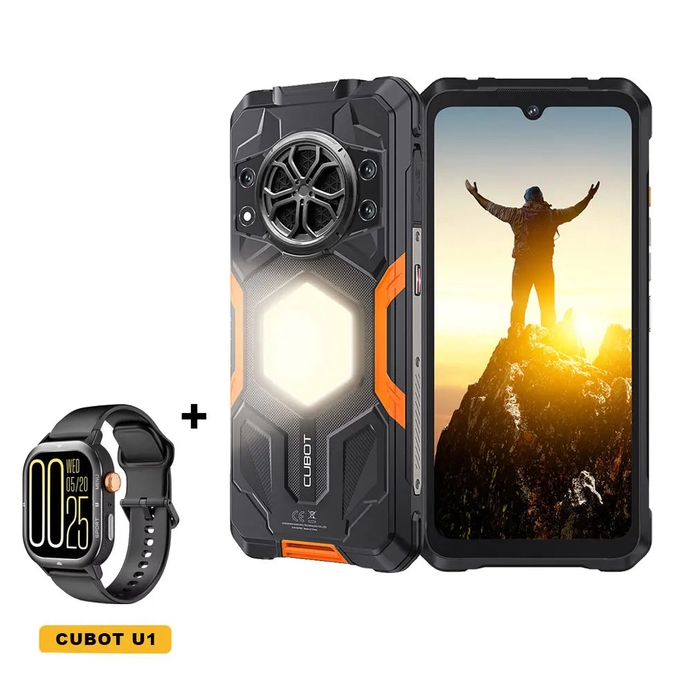 Smartphone Cubot King Kong Power 5, Android 15, pantalla de 6.88" a 120Hz, batería de 15300mAh, 16GB de RAM (6+10) y 128GB de ROM, MTK G100, altavoz de 5W