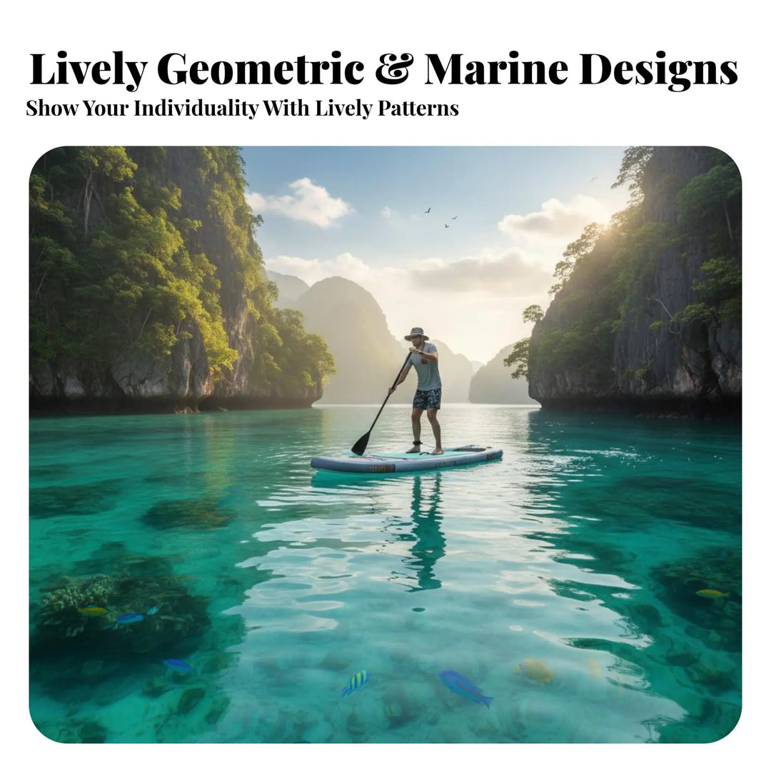 Tabla de Paddleboard Inflable con Superficie Antideslizante, Tabla de Paddleboard Vertical Inflable, Set de Paddleboard Vertical, Duradera