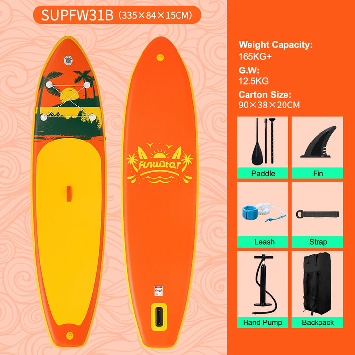 Tabla de Paddle Surf Inflable FunWater, Tabla de Remo, Tabla de Surf, Tabla SUP, 320-385CM, Tabla de Remo Antideslizante para Deportes Acuáticos