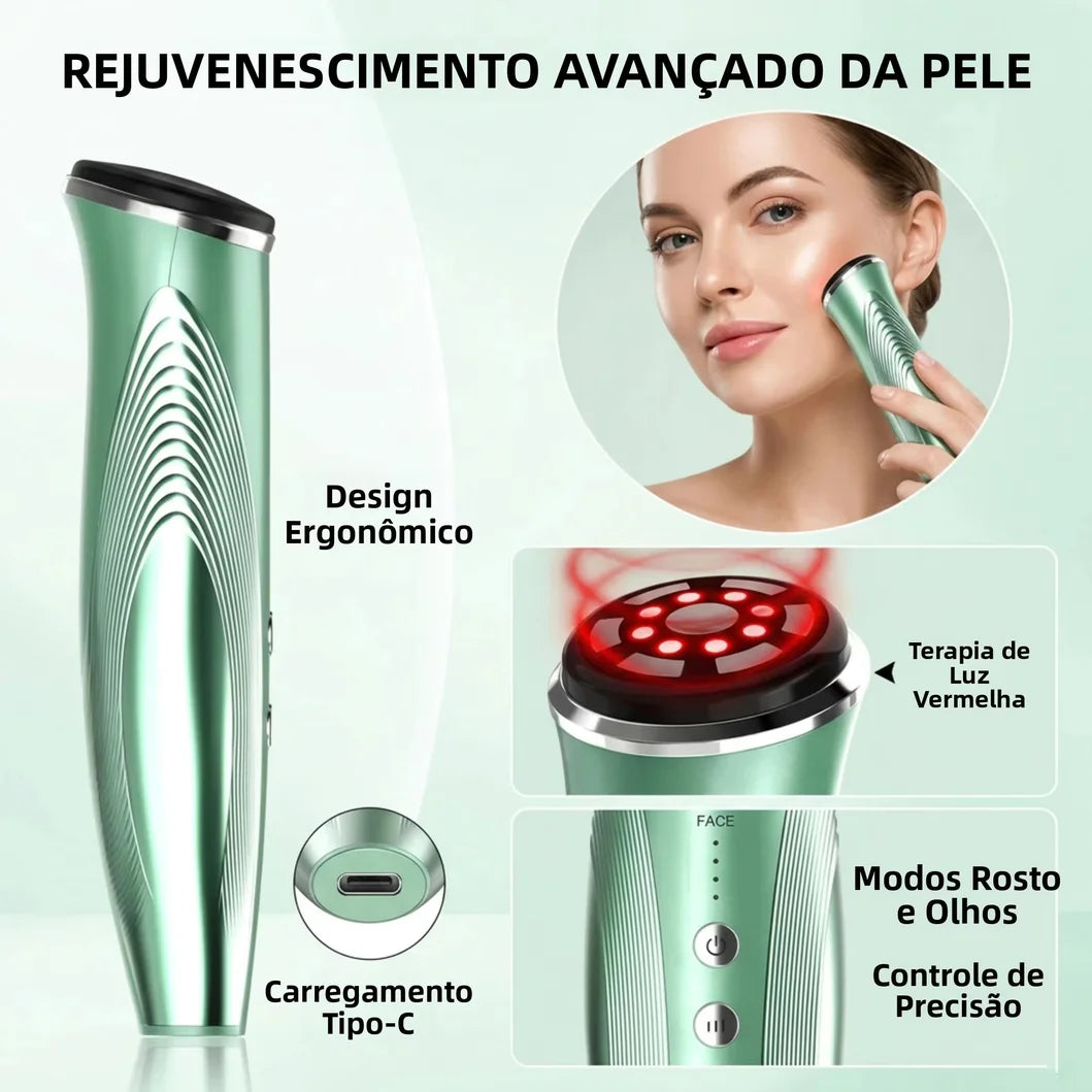 Máquina de Belleza para el Cuidado Facial con Esencia de Mascarilla Facial Doméstica, Compresa Caliente, Lifting de Ojos, Cuidado de la Piel y Masaje Facial