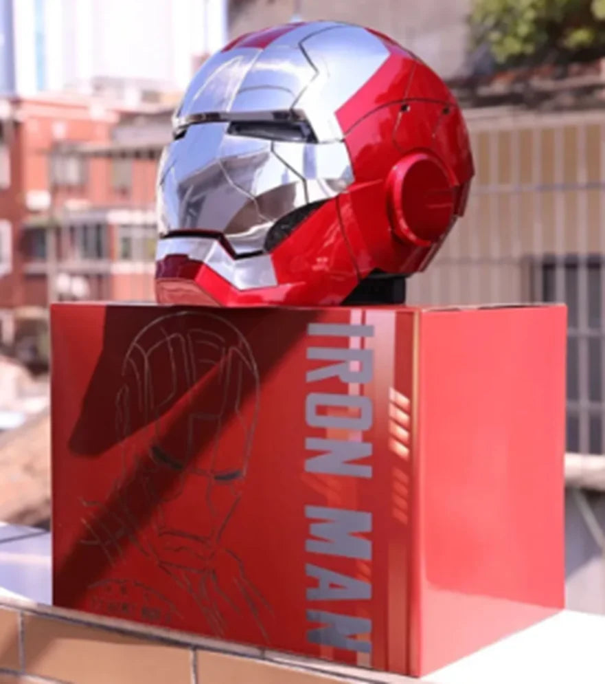 Casco Original de Iron Man MK5 de Avengers 1:1, Máscara Eléctrica Transformable con Activación por Voz, Coleccionable, para Regalo