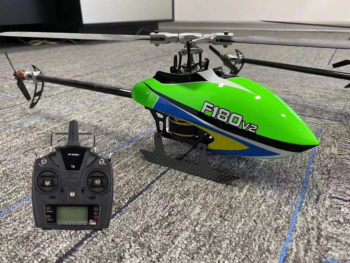 YUXIANG F180 V2 6CH 3D 6G sistema doble Motor de accionamiento directo sin escobillas helicóptero RC sin alerón RTF BNF VS F180
