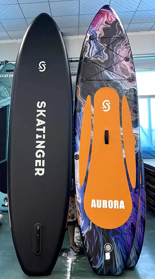 SKATINGER - Tabla de Paddle Surf Inflable de Doble Capa de 11&