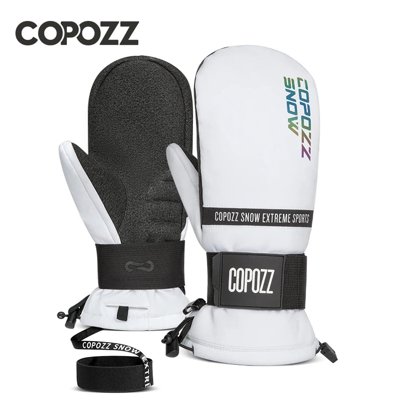 COPOZZ guantes de esquí de invierno impermeables mantener caliente Kevlar Material resistente al desgaste snowboard hombres mujeres guantes térmicos de nieve mitones