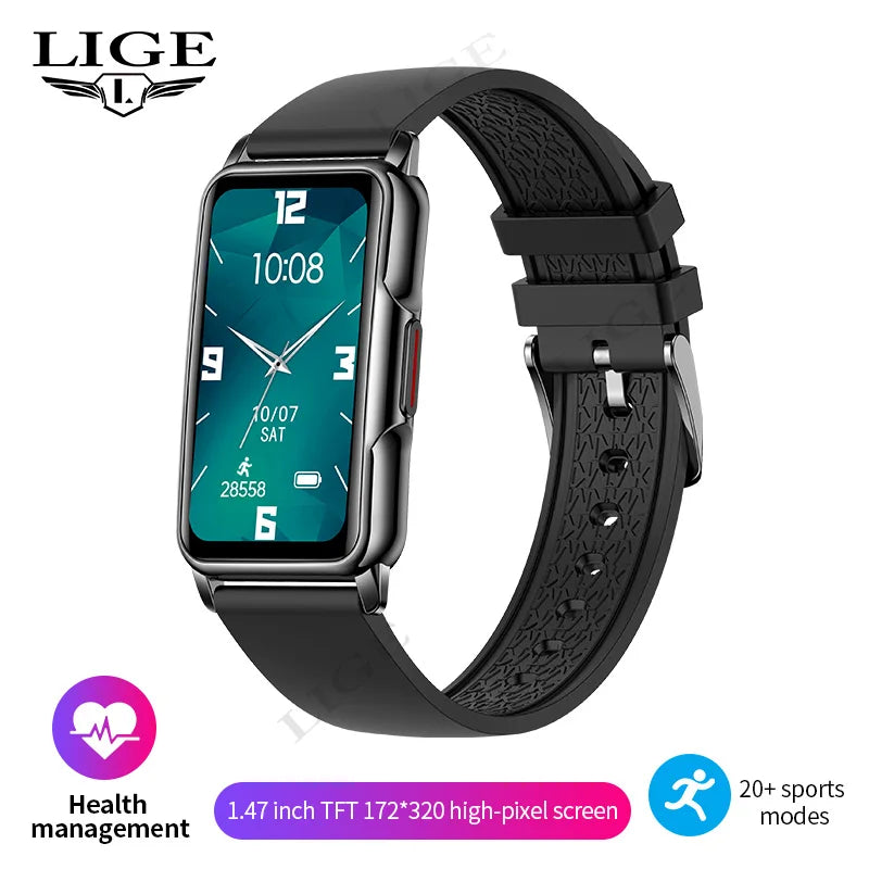 Reloj inteligente LIGE, pulsera de actividad física para hombre y mujer, banda deportiva, podómetro, monitor de frecuencia cardíaca y sueño, smartwatch resistente al agua