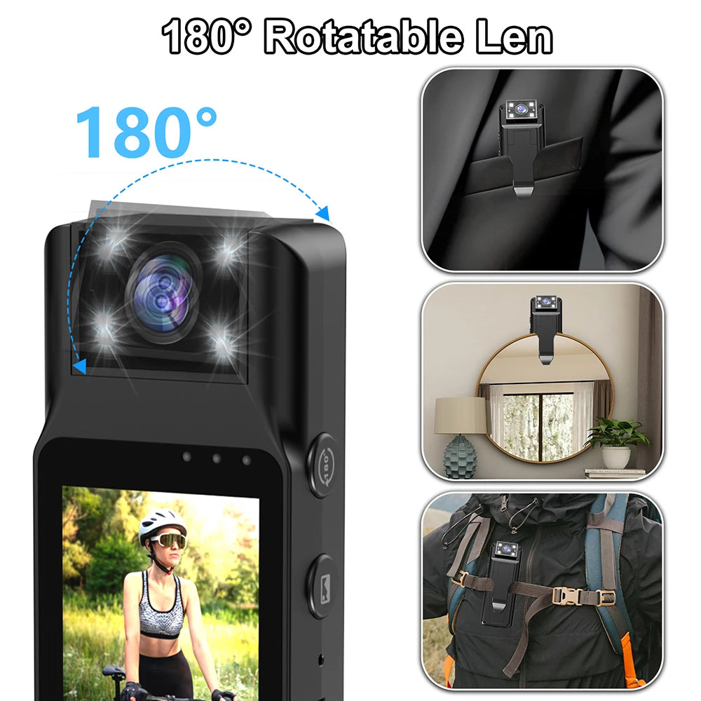 Mini cámara portátil Wifi de 1080P, grabadora de vídeo Digital usada, policía, visión nocturna, cámara corporal, videocámara en miniatura infrarroja