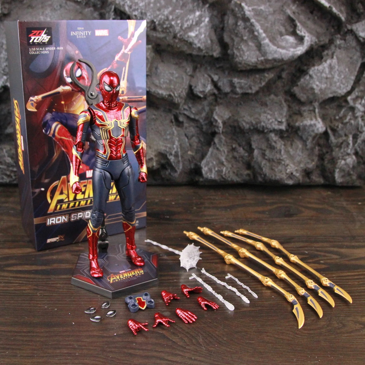 ZD Toys Marvel Iron Man MK46 MK45 MK1 MK2 MK3 MK4 MK5 MK6 MK7 MK33 MK17 7 "Figura de acción de película Iron Mark 1 2 3 4 5 6 7 Leyendas