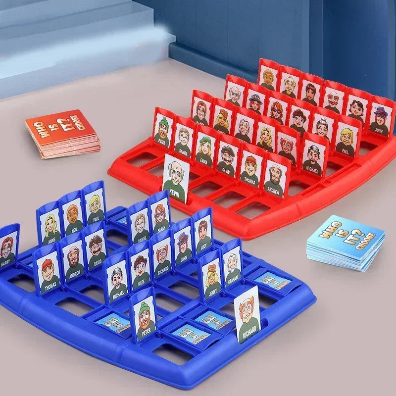 Juego de mesa de adivinanzas "Quién soy", juego de rompecabezas interactivo para dos personas con tablero portátil, adecuado para niños