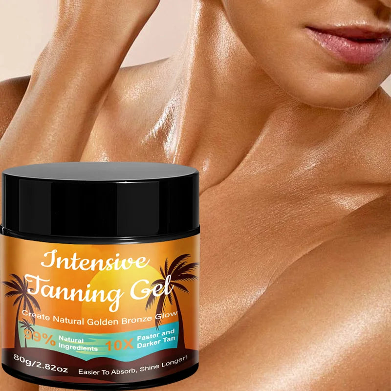 YUITIKUE Gel Autobronceador Intensivo 10X, Fórmula Natural de Bronceado Rápido para Lograr un Tono de Piel Dorado Bronceado Duradero