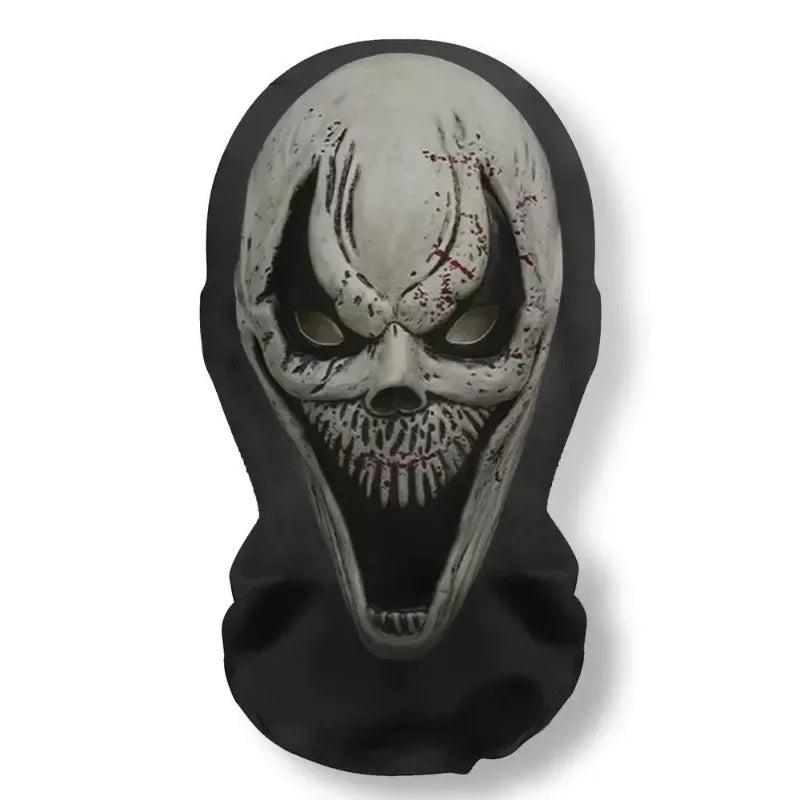 Máscara de cara de fantasma de Halloween impresa en 3D, máscara de malla elástica de cara completa, tocado de juego de rol de calavera, pasamontañas de terror para cosplay de Halloween