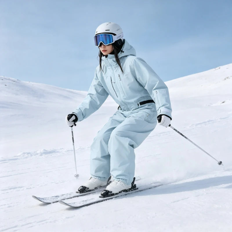 Nuevos Conjuntos de Esquí para Mujer 2026, Impermeables, Resistentes al Viento, Trajes de Nieve para Invierno, Deportivos, Transpirables, Conjuntos de Snowboard Sólidos para Hombre