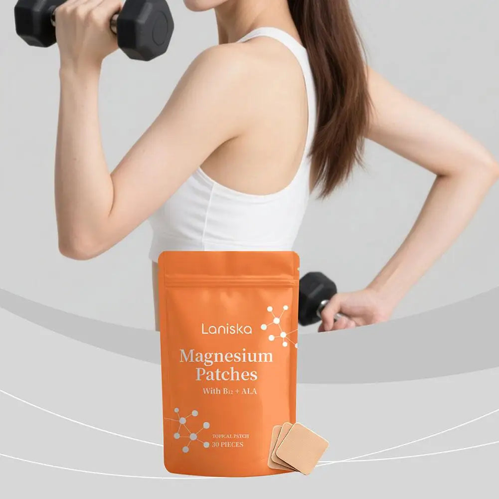 30 Parches de Magnesio y Multivitaminas para Estimular el Metabolismo y el Apetito, con Vitamina B12 y Complejo de Vitamina E Transdérmicos para el Control de Peso