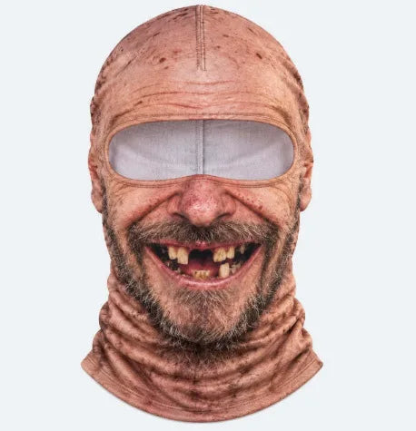Máscara de Esquí Divertida 2027, Pasamontañas con Estampado 3D para Hombre, Cubre Rostro de Invierno