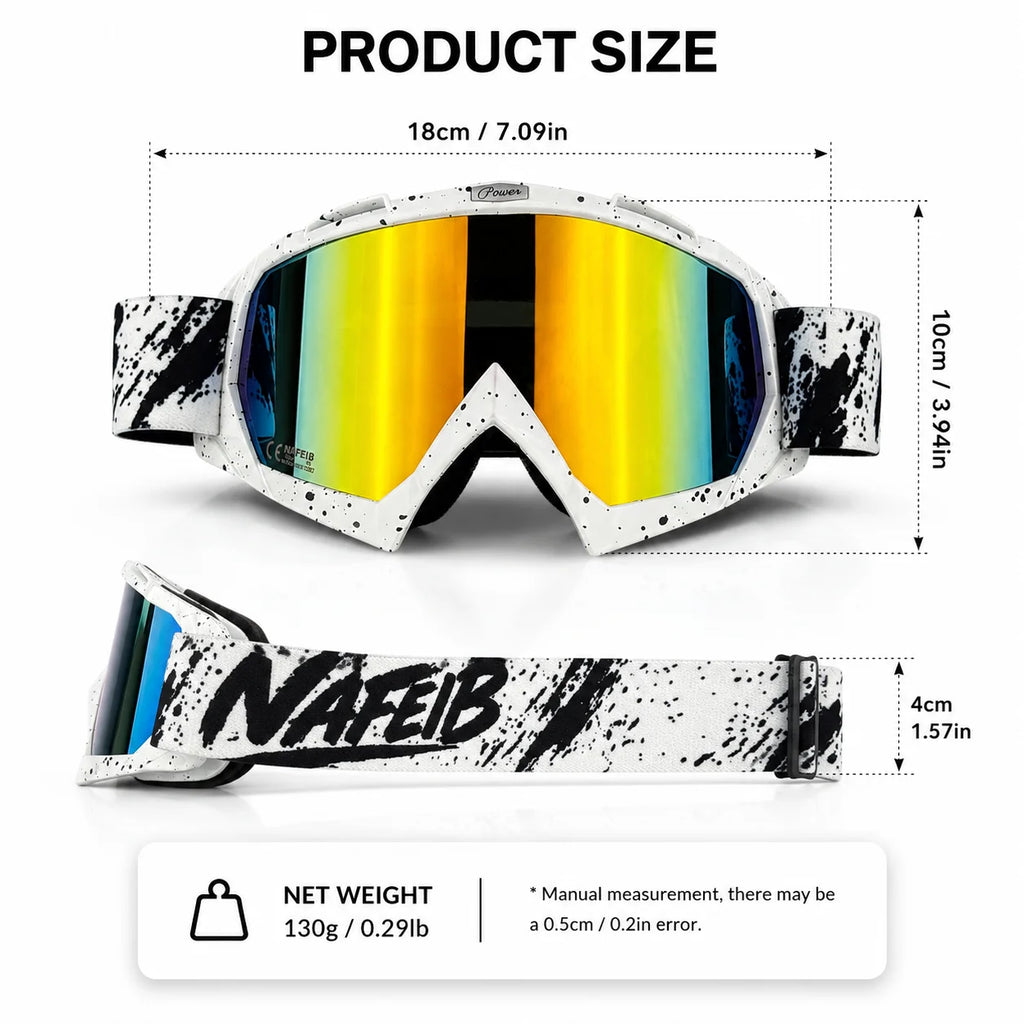 Gafas de esquí, ciclismo, motocicleta, gafas a prueba de viento, UV400, gafas de nieve para snowboard, gafas de esquí para deportes al aire libre de invierno