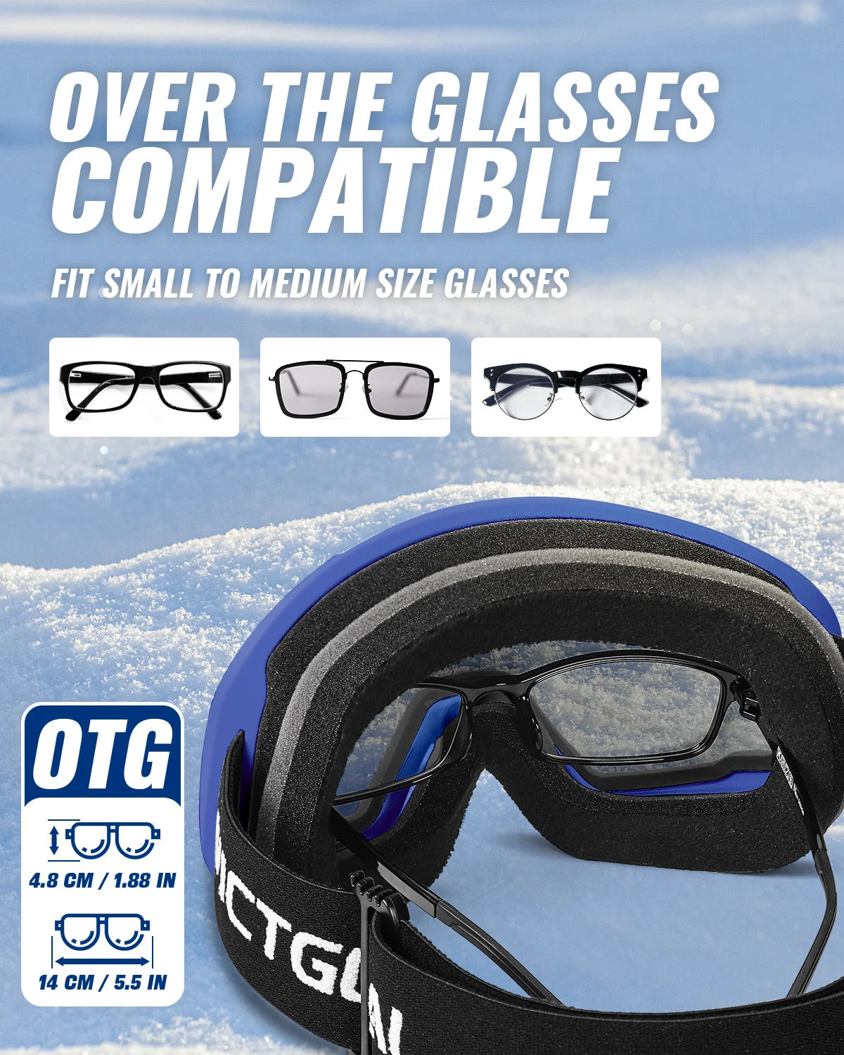 Gafas de esquí VICTGOAL con lentes de protección UV, antivaho, para deportes de invierno, gafas para hombres y mujeres, accesorios para snowboard, skateboard y motocicleta.