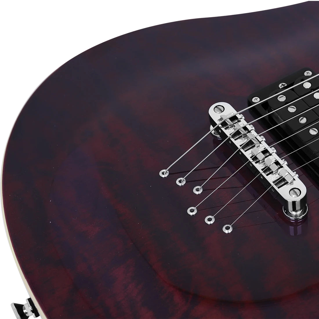 IRIN-guitarra eléctrica morada de 6 cuerdas, tecnología de diapasón de madera, perspectivas, sonido melodioso elegante para guitarra principiante, el mejor regalo