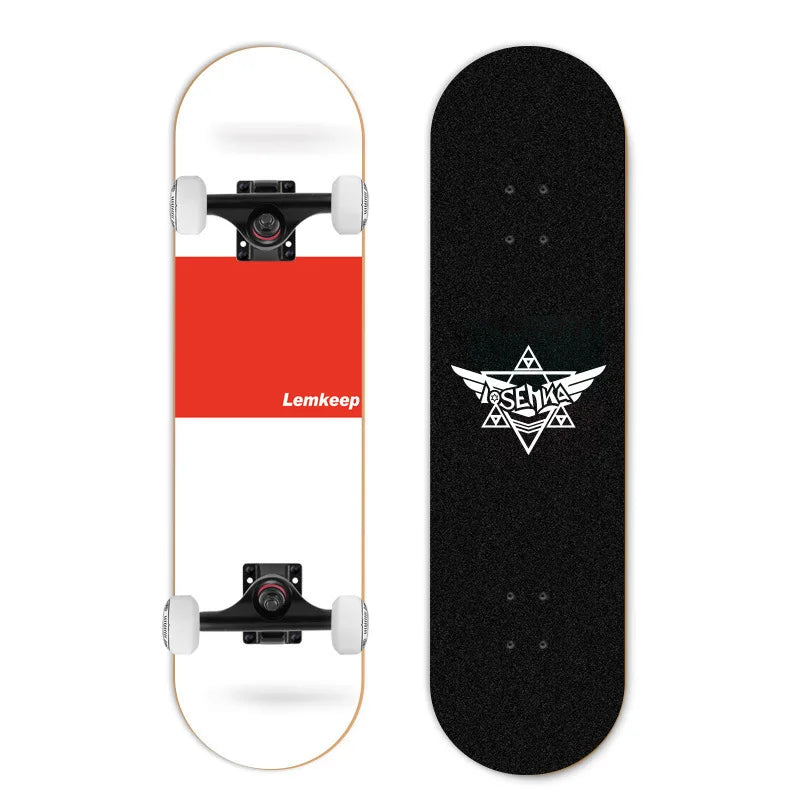 Patineta de Doble Kick para Principiantes, 7 Capas de Madera de Arce, Cuatro Ruedas, Cruiser Urbano, Tabla Completa para Adultos, Hombres, Mujeres y Adolescentes