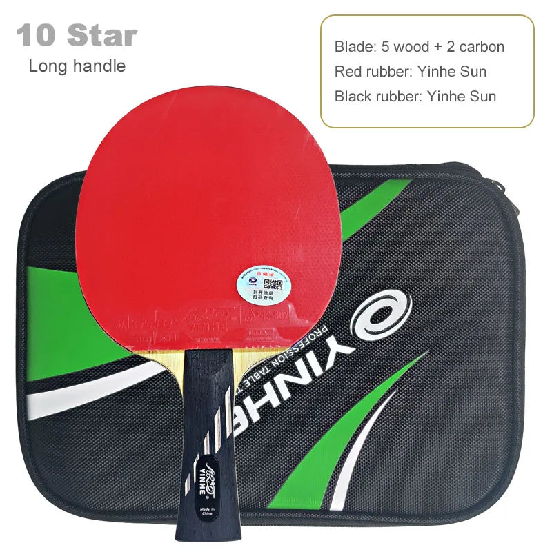 Raqueta de tenis de mesa profesional Yinhe, raqueta de Ping Pong ofensiva de carbono de 7/8/9/10 estrellas, elástica ligera con aprobada por ITTF