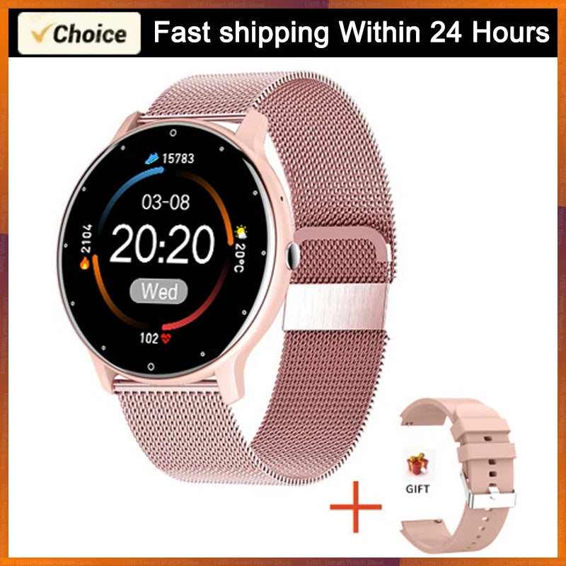 LIGE 2026 Reloj inteligente para mujer y hombre, regalo, deporte, fitness, relojes para hombre, monitor de ritmo cardíaco, Smartwatch impermeable para Android iOS