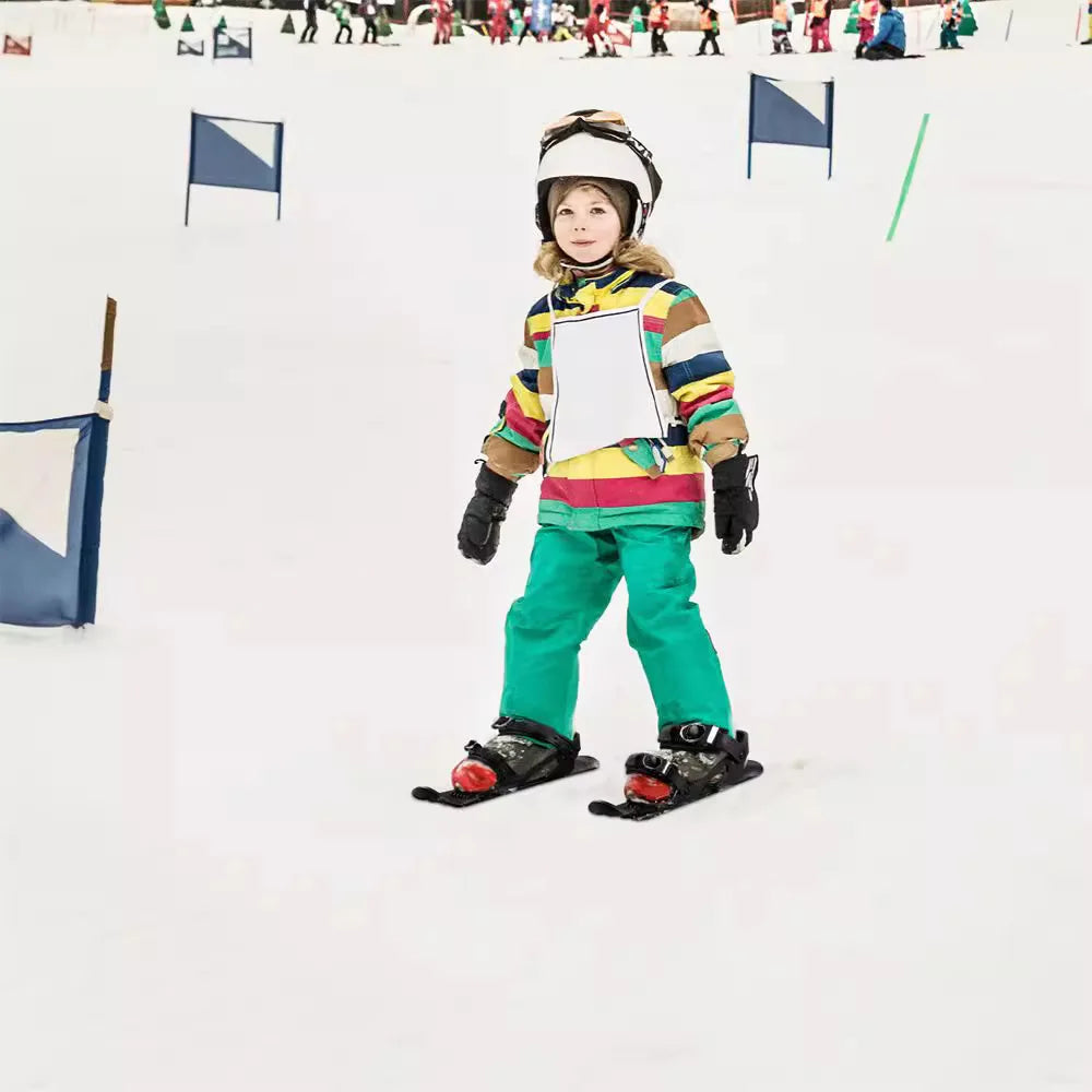 Patines de Esquí Cortos, Botas de Esquí, Tablas de Snowboard Ajustables para Adultos, Snowblades Portátiles para Deportes de Invierno al Aire Libre