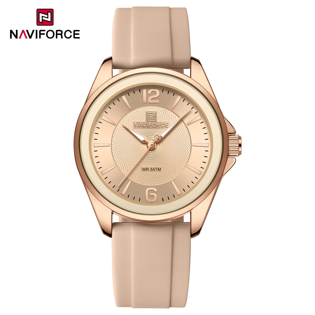 Naviforce 5068 Elegant Female Quartz Waterproof Silicone Strap Watches for Women Ladies Clocks Gifts reloj mujer часы