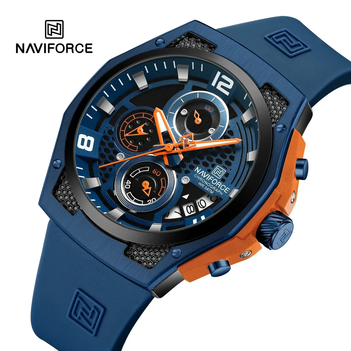 Reloj deportivo de moda NAVIFORCE, cronógrafo clásico, reloj militar de marca superior para hombre, cuarzo con fecha automática, reloj masculino resistente al agua