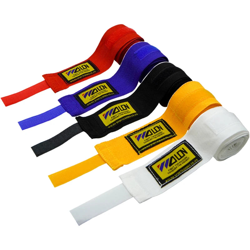 Vendaje de boxeo de algodón, 2 uds., 1,5/2/3/5M, correa deportiva, Sanda Kick Boxing, guantes de mano MMA, cinturón Protector, envolturas deportivas de boxeo, vendaje