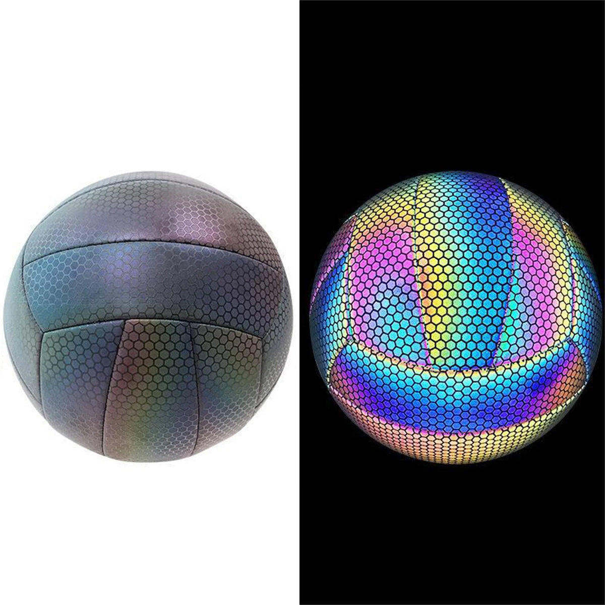 Voleibol de playa fluorescente reflectante para adultos, tamaño oficial, PU, tacto suave, competición de entrenamiento deportivo, Voleibol ligero nocturno, 5 #