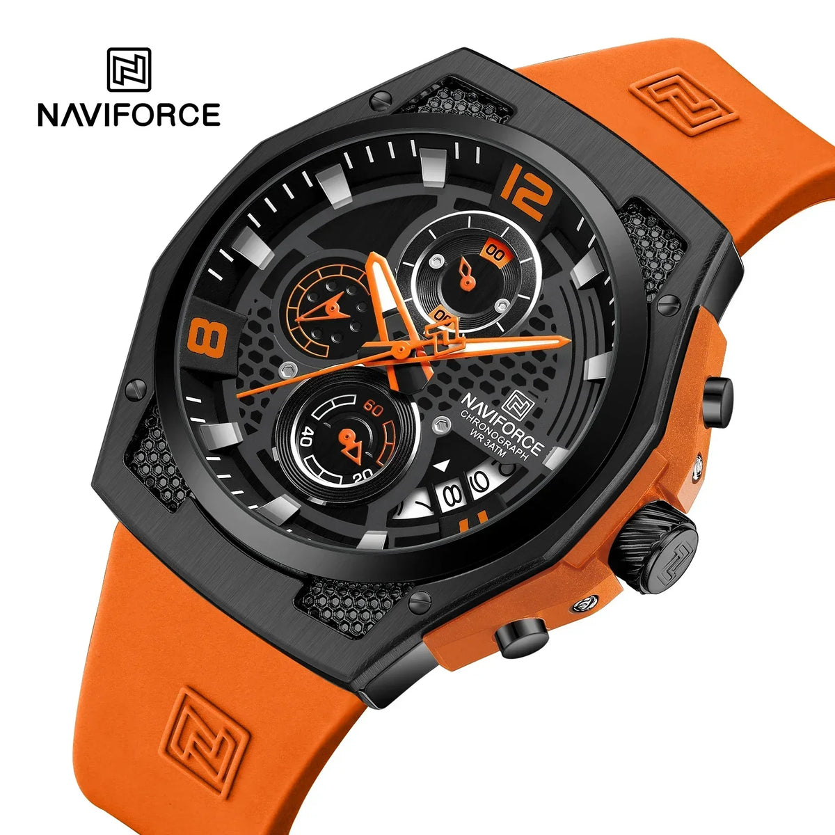 Reloj deportivo de moda NAVIFORCE, cronógrafo clásico, reloj militar de marca superior para hombre, cuarzo con fecha automática, reloj masculino resistente al agua