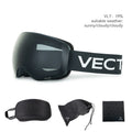 VECTOR OTG gafas de esquí Snowboard mujeres hombres gafas de esquí UV 400 gafas de protección contra la nieve adulto doble espejo esférico magnético