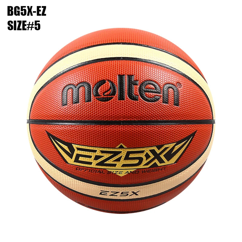 Balones de Baloncesto Originales Molten 2027, Tamaño 7/6/5, Material PU, para Juegos en Interiores y Exteriores, Entrenamiento, Hombres y Mujeres, Baloncesto