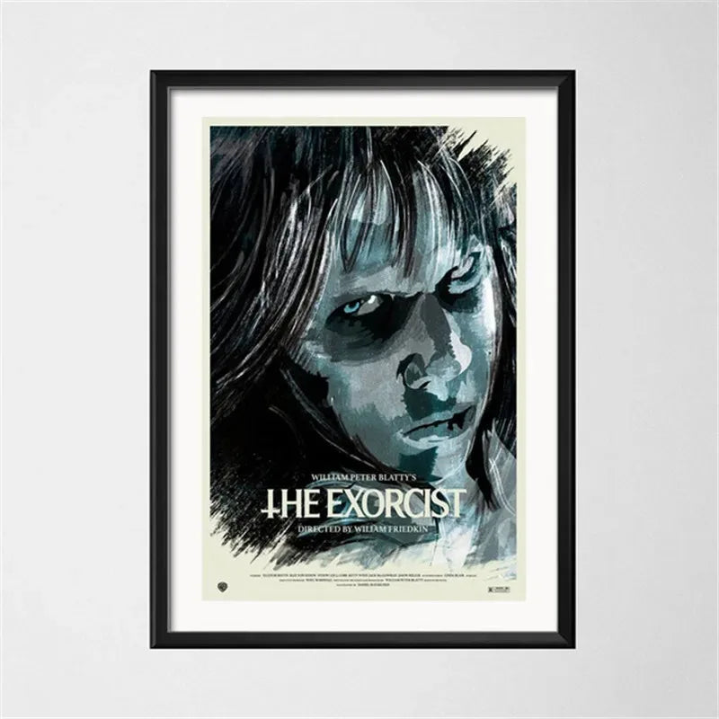 El exorcista clásico película de terror pintura artística lienzo Vintage póster pared decoración del hogar